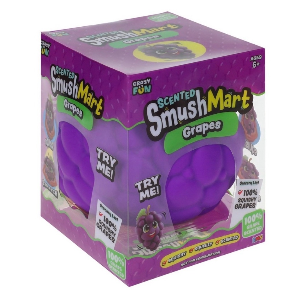 Smush Mart GRAPES VIRAL Scented 6" Jumbo Squishy by Crazy Fun New